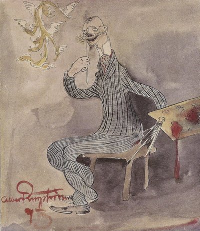 Caricature of Carl Larsson by Carl Larsson